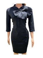 Corporate office bow tie dress