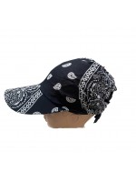 Black bandanna hat
