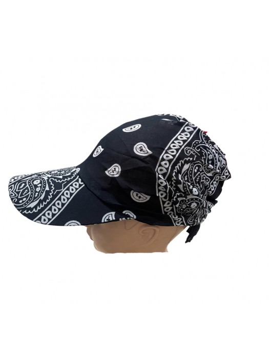 Black bandanna hat