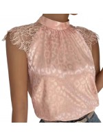 Pink corporate halter neck blouse 