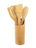 Bamboo eco-friendly kitchen ladles set