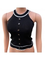 Solid  black tank blouse 