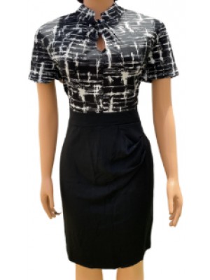 Casual knee length short sleeved dress