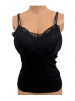 Solid black corporate inner padded camisole