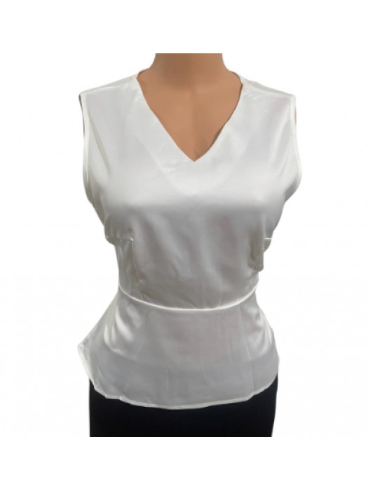 Solid elegant v-neck blouse 