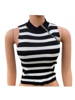 Women casual black and white tank camisole 
