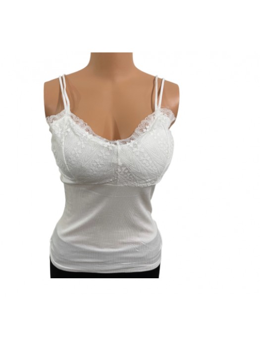 White corporate inner padded camisole
