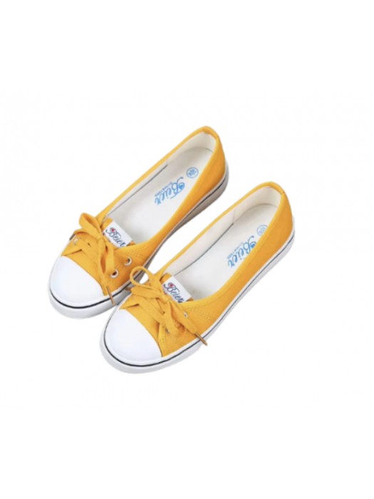 Women yellow canvas sneakers 