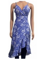Sleeveless ruffled floral midi dress