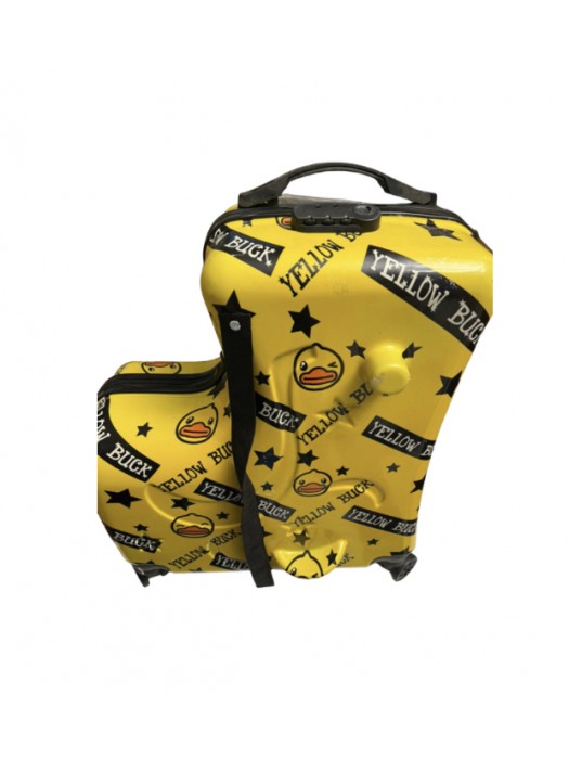 Cartoon Trojan horse children ride-on travelling luggage bag