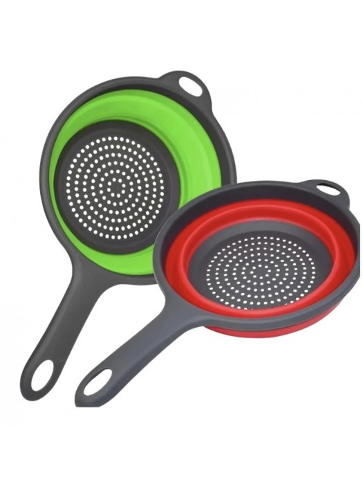 Foldable silicone strainer