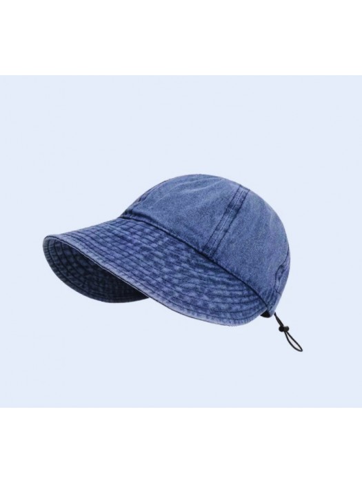 Women denim adjustable wide brim hat