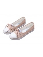 Women pink canvas sneakers 