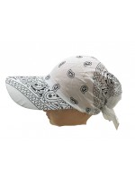 White bandanna hat