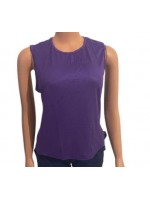 Solid violet cross back casual tank 